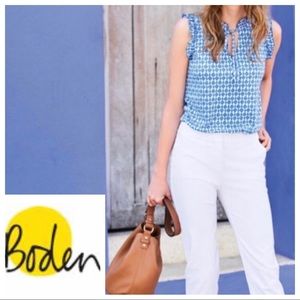 BODEN Lara Blue Dutch Soft Floral Jersey Top